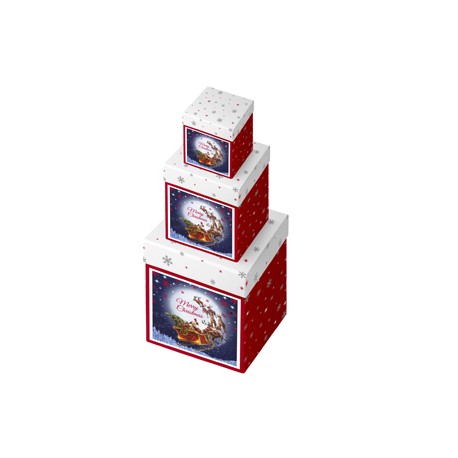 3PC LIGHT UP FLY SANTA BOX    .REF.X27960-BX