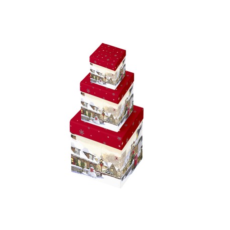 3PC LIGHT UP TRAD SCENE BOX    .REF.X27966-BX