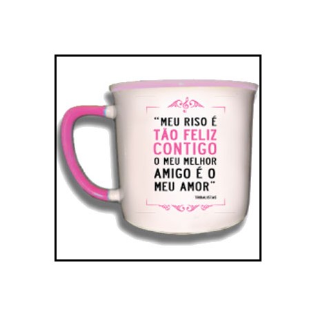 Caneca Vintage "Tão Feliz Contigo" REF. VM022