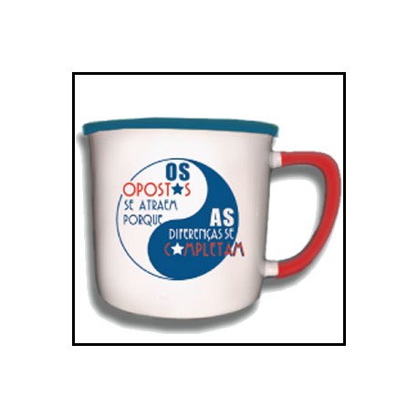 Caneca Vintage "Opostos Se Atraem" REF. VM018