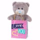 MTY PELUCHE S3 BEAR IN BAG LOVE YOU REF.G01W4133