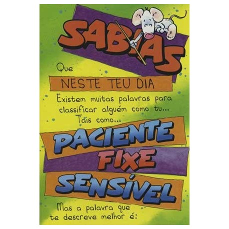 CARTOES EV.DAYS C/ENV.REF.NICK HUMOR 3D